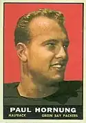 Top 1961 playing card of Paul Hornugn.