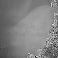 1964年5月25日撮影の福岡市箱崎ふ頭地区の航空写真