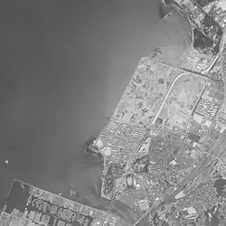 1979年5月23日撮影の福岡市香椎浜及び香椎浜ふ頭地区の航空写真