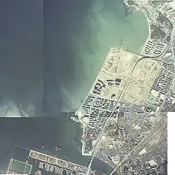 1981年12月18日撮影の福岡市香椎浜及び香椎浜ふ頭地区の航空写真