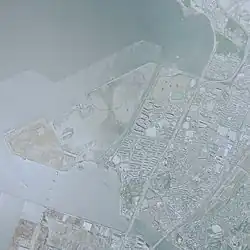 1993年5月15日撮影の福岡市香椎浜及び香椎浜ふ頭地区の航空写真