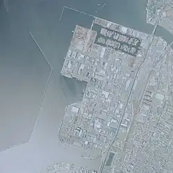 1993年5月15日撮影の福岡市箱崎ふ頭地区の航空写真