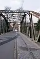 プラウエ橋を渡る区間は2002年に廃止された（1997年撮影）