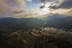 老虎嘴棚田の夕景