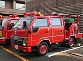 3列目の座席があるタイプのポンプ積載車（宇城市消防団）