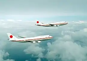日本国政府専用機、編隊
