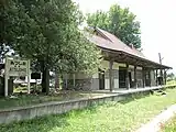 旧熱塩駅舎（現 日中線記念館）（ホーム側より）