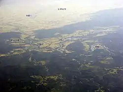阿賀川合流部付近