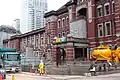 至近での保存復元工事撮影（2009年8月1日）