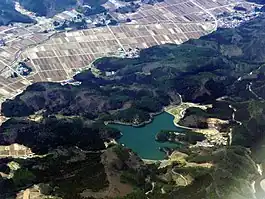 藤沼貯水池空撮(東日本大震災被災前画像)