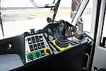空港の消防車に搭載されたもの。放水ノズルの操作用。