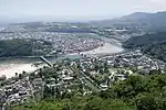 岩国城からの遠望。