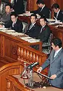 参議院本会議での内閣総理大臣菅直人への代表質問にて(2010年10月8日)