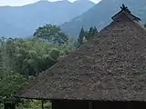 薬師堂茅葺屋根。