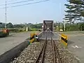 駅から見た牛稠溪橋。手前はデルタ線。