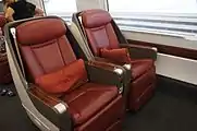 中国鉄路高速（CRH）でのビジネスクラス