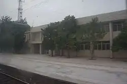 列車内から望む舒城駅構内