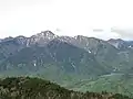 日光男体山から望む日光白根山