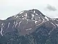 日光男体山から望む日光白根山