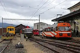 オルブ-シャヴォルネ鉄道のターミナル駅であるオルブ駅(2019年撮影)