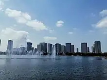 太湖新城の金融街(2020年撮影)