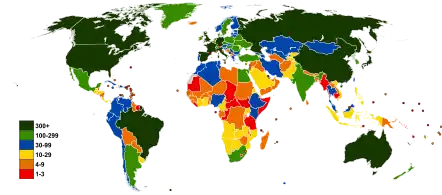 各国の参加人数