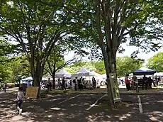 2023年(令和5年)春の益子陶器市テント村「陶芸メッセ・益子」「遺跡広場」。
