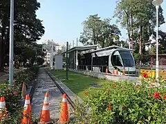 ホーム東側の留置線