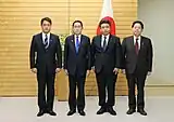 2024年1月31日、2人の大臣政務官への辞令交付に際して