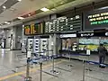 長距離列車の切符売り場