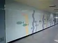 構内壁面のモザイクタイル(2009年1月)