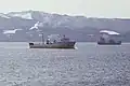 函館沖を航行する「3号はやぶさ（2代）」（1986年3月28日）