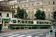 車体左側に乗降扉は設置されていない（1971年撮影）