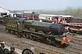 4073形「ナニー・キャッスル」、ミドルクロームグリーン、オレンジの線入れ、黒台枠