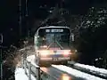 西日本JRバスが運行していた頃の阪本線（1996年2月撮影）