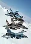 第64、第65アグレッサー飛行隊所属のF-15とF-16