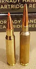 .308ウィンチェスター (左) と6.5-284ノルマ (右)