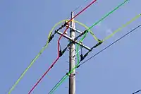 6.6kV架空配電線における捻架箇所