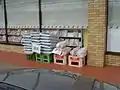 コンビニでの薪の販売（山形県）