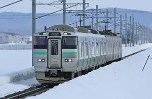 733系・731系による普通列車(太美駅 - 当別駅間)