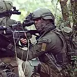 セントリーを着用するイスラエル国防軍第869野戦情報大隊の兵士