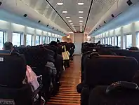 モケットに交換された車内