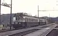 ベルン-ノイエンブルク鉄道所属のABDZe4/6 736号機、ギュンメネン駅