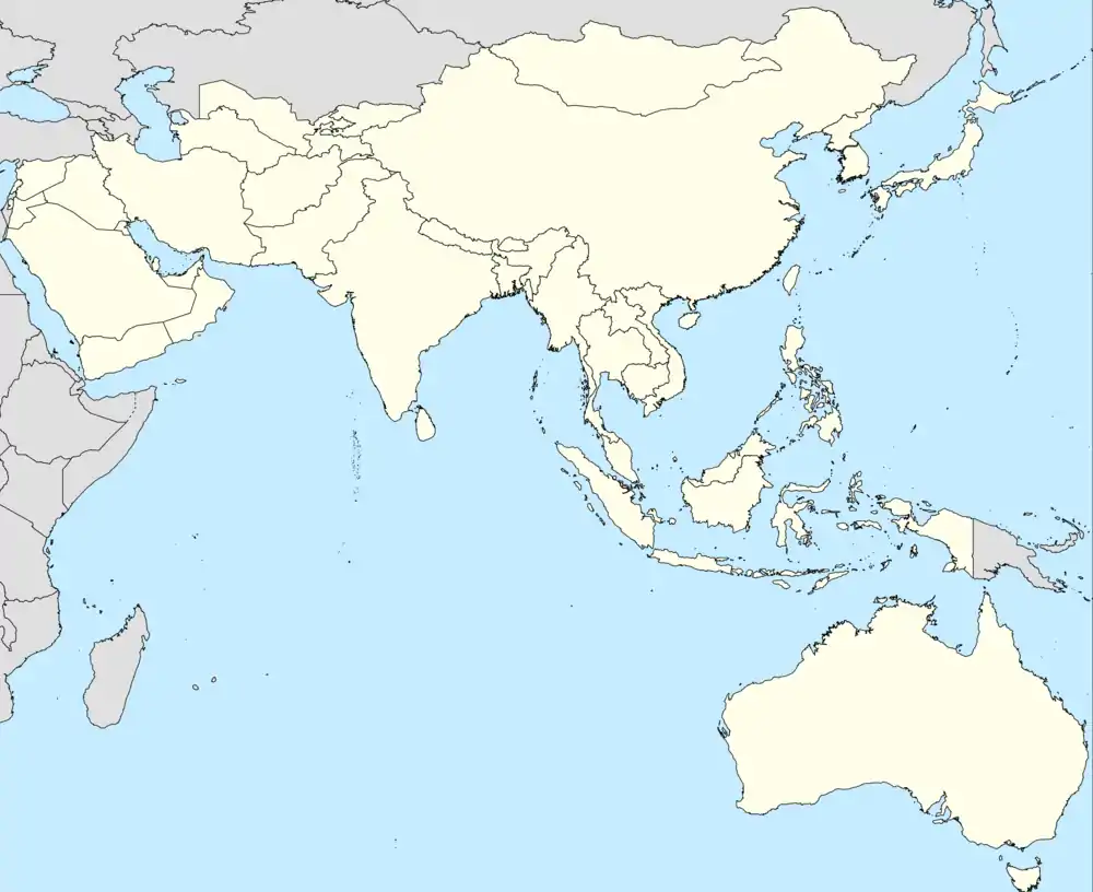 AFCカップ2014の位置(アジアサッカー連盟内)