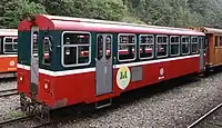 祝山線の推進運転用客車