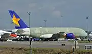 発注した6機中2機は、垂直尾翼が塗り替え済みで、既に機体そのものが完成していたが、この直後に異例のキャンセルとなった。後にエミレーツ航空へ売却。