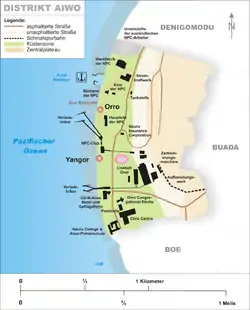 アイウォ地区の位置の位置図