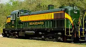 シーボード・コースト・ライン鉄道(SCL)の塗装となったRS-3。フロリダ州パリッシュにて。