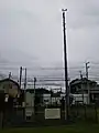 公園敷地内に設置されている、アメダスの観測設備。