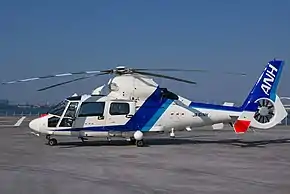 オールニッポンヘリコプターのAS365N2（JA61NH、NHK取材機）
